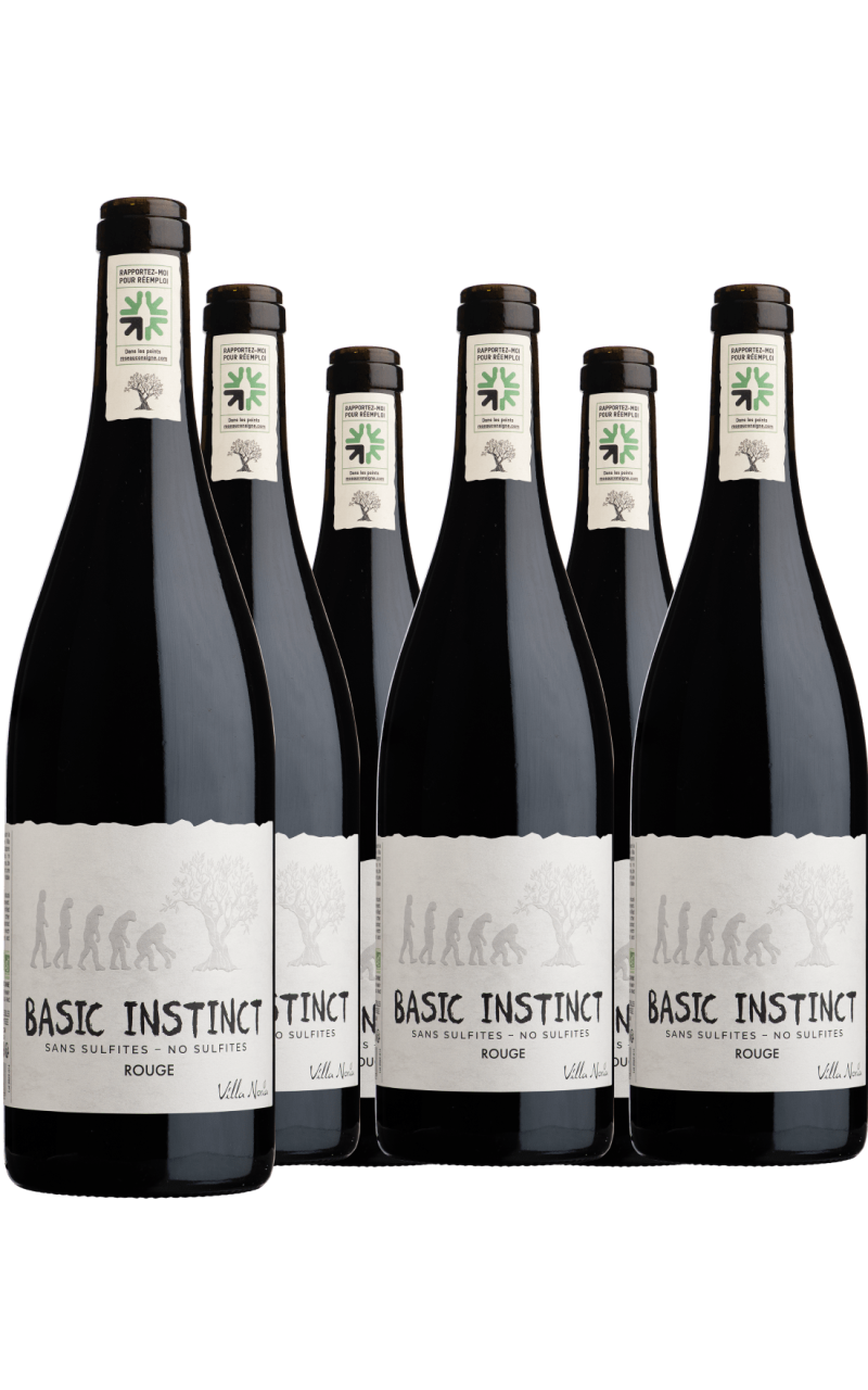 Cartón de 6 botellas - Instinto rojo básico (sin sulfito) Cartón de 6 botellas - Instinto rojo básico (sin sulfito)