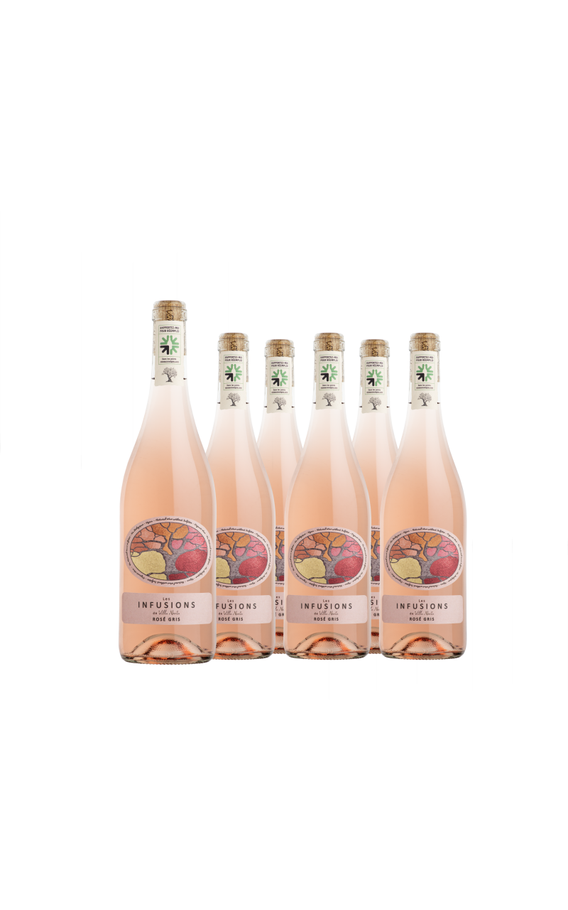 Cardboard of 6 bottles - Les Infusions Villa Noria - Gray Rosé (without sulfites) Cardboard of 6 bottles - Les Infusions Villa Noria - Gray Rosé (without sulfites)