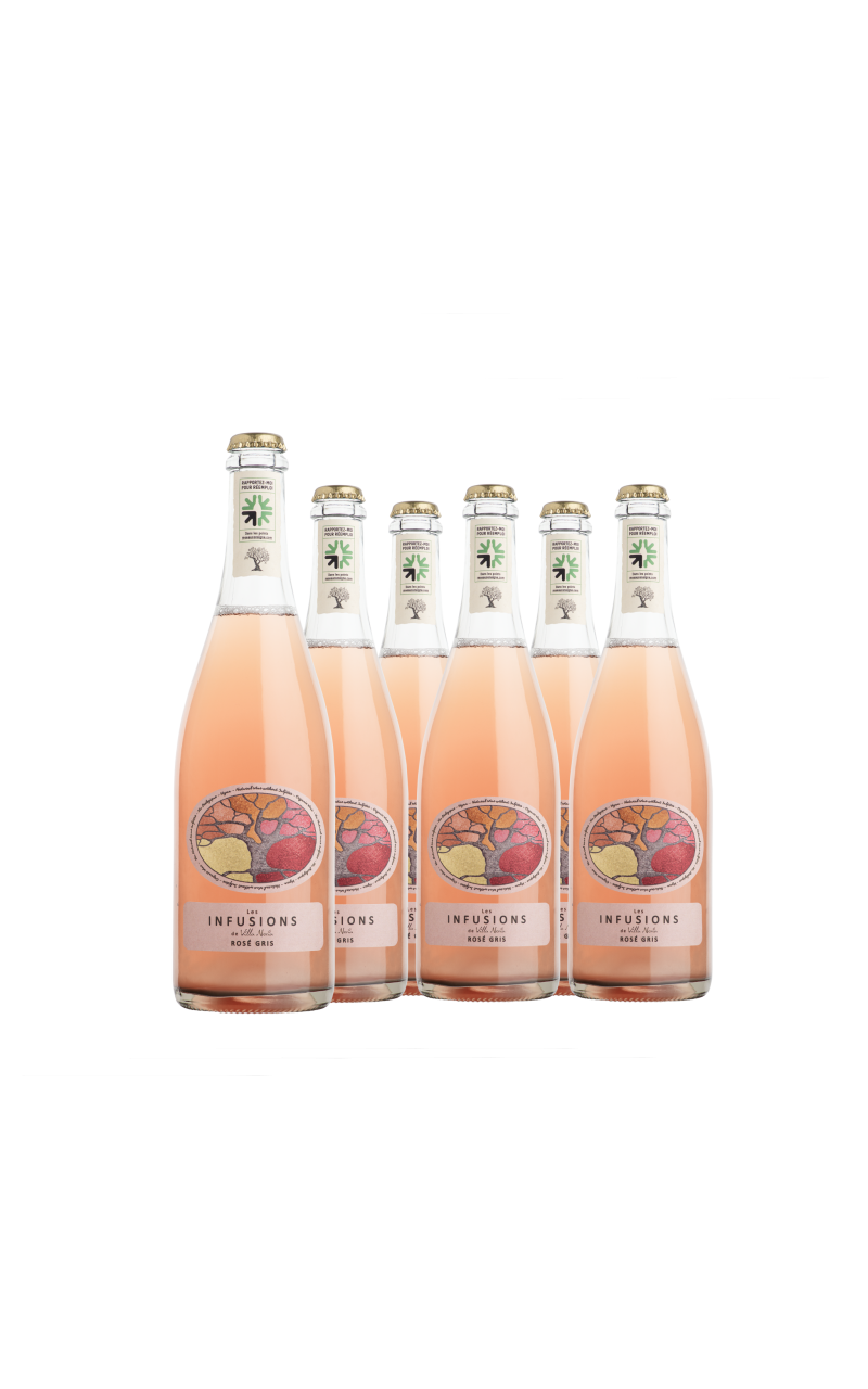 Cardboard of 6 bottles - Les Infusions Villa Noria - Pet'NAT 'Rosé Gray (without sulphites) Cardboard of 6 bottles - Les Infusions Villa Noria - Pet'NAT 'Rosé Gray (without sulphites)