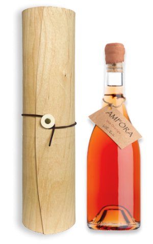 Amfòra Orange wine and its bamboo cabinet