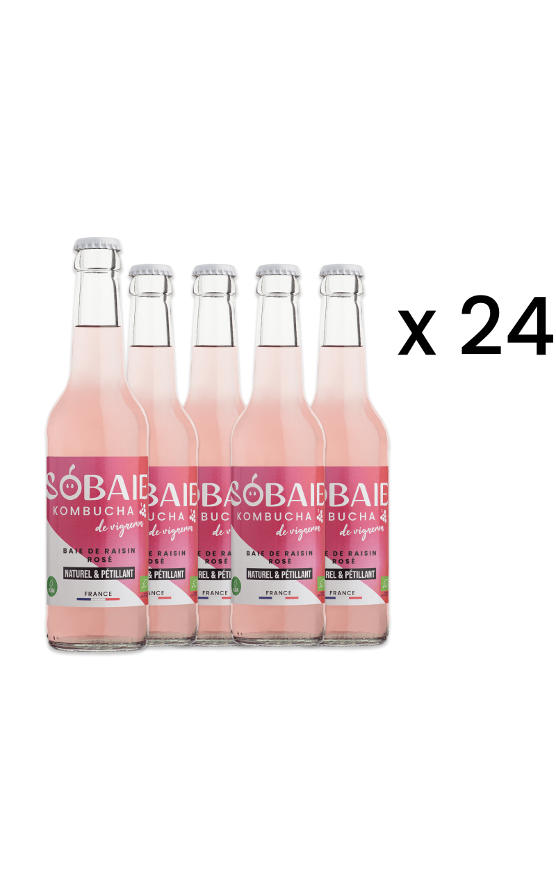Vigneron Kombucha Sobaie Card - Rosé Grape Bay (24 x 33 cl)