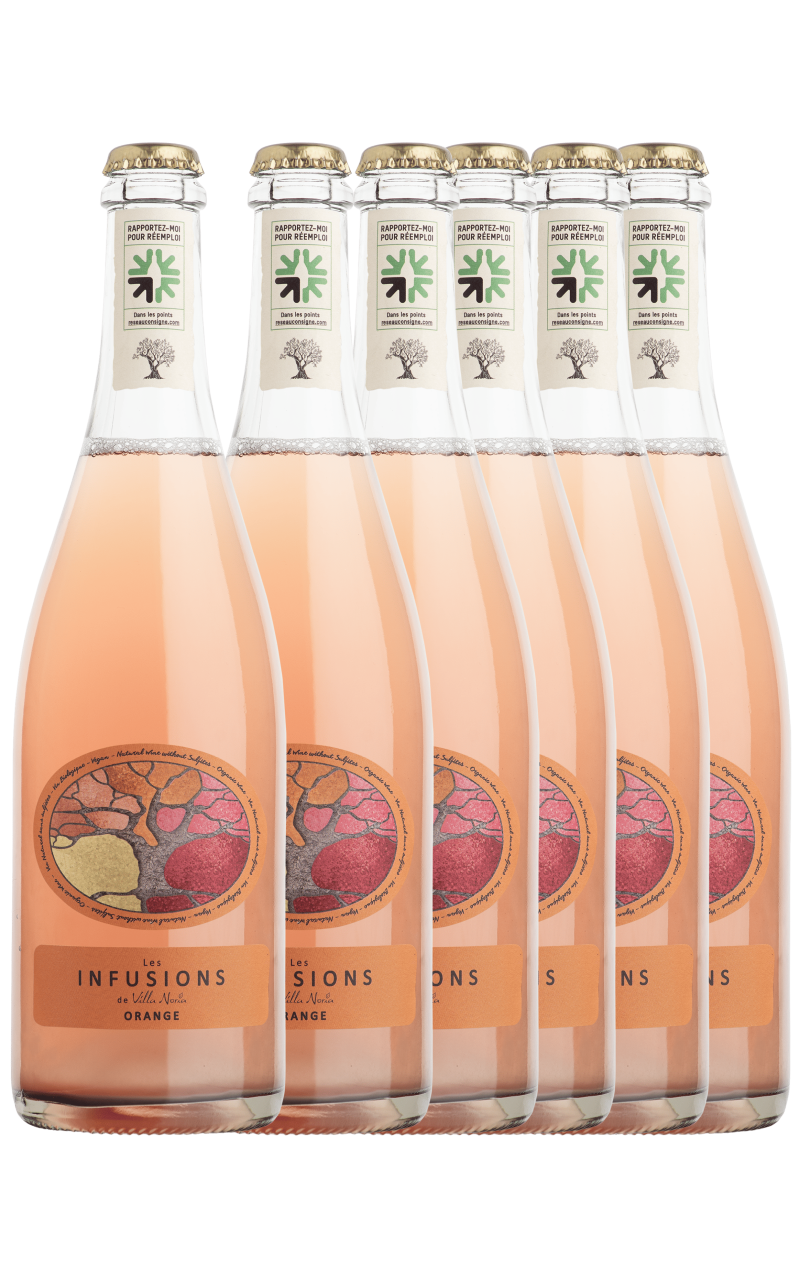 Karton von 6 Flaschen - Les Infusions Villa Noria - Orange Pet 'Nat' (ohne Sulfite) Karton von 6 Flaschen - Les Infusions Villa Noria - Orange Pet 'Nat' (ohne Sulfite)