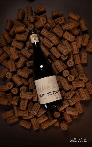 Instinto rojo básico - Sulfitos de vino tinto orgánico - País IGP de Cabelas Bessy de Herault Bessy