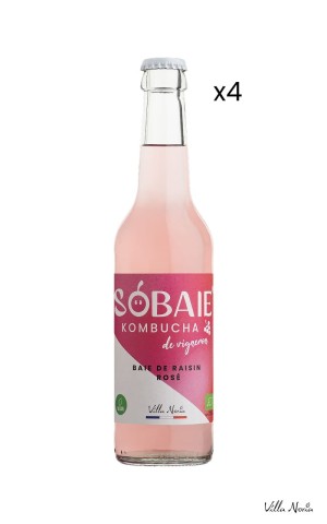 Pack of 4 cans of SOBAIE Rosé is an infusion of grapes rosé organic gray to the delicate dress