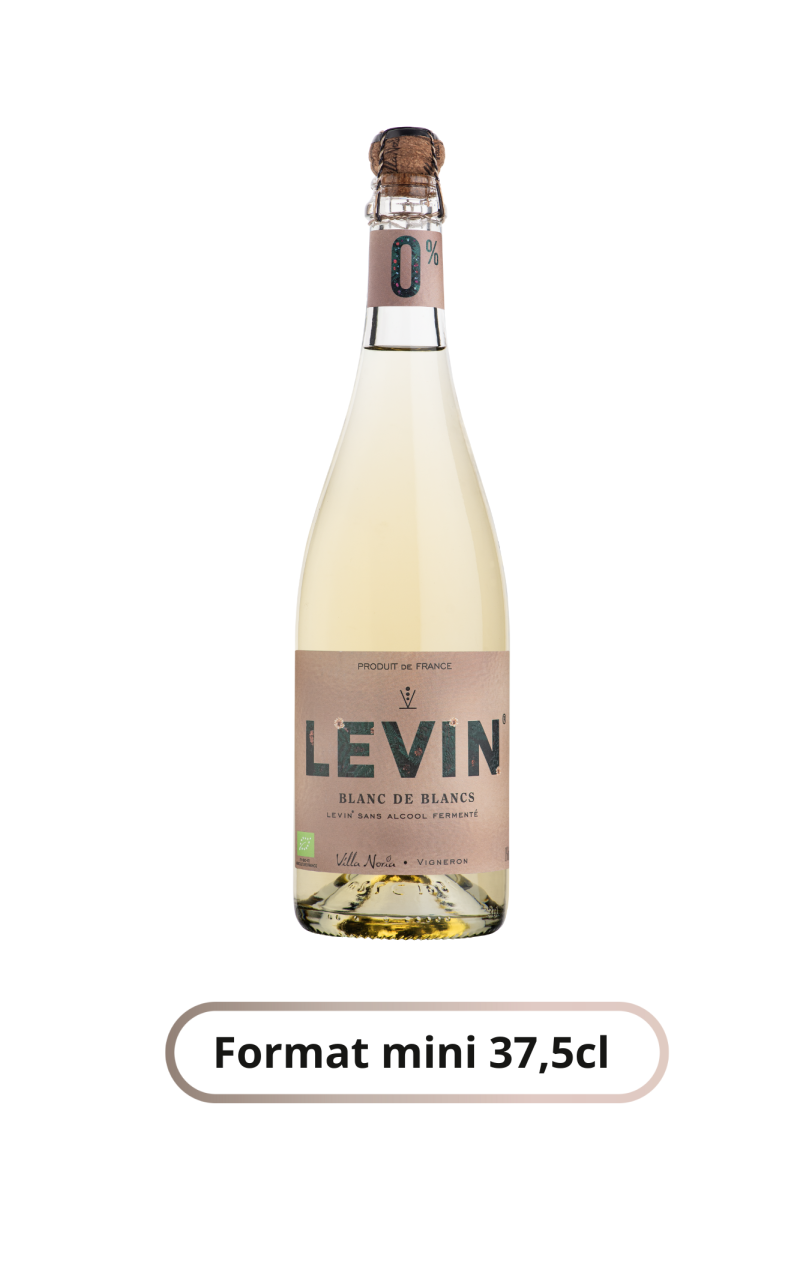 Levin 0% - Blanc de Blancs sans alcool - format mini 37,5cl Levin 0% - Blanc de Blancs sans alcool - format mini 37,5cl