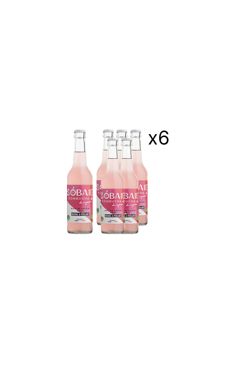 Sobaie Kombucha de Vigneron - Baie de Raisin Rosé (4 x 33 (cL)