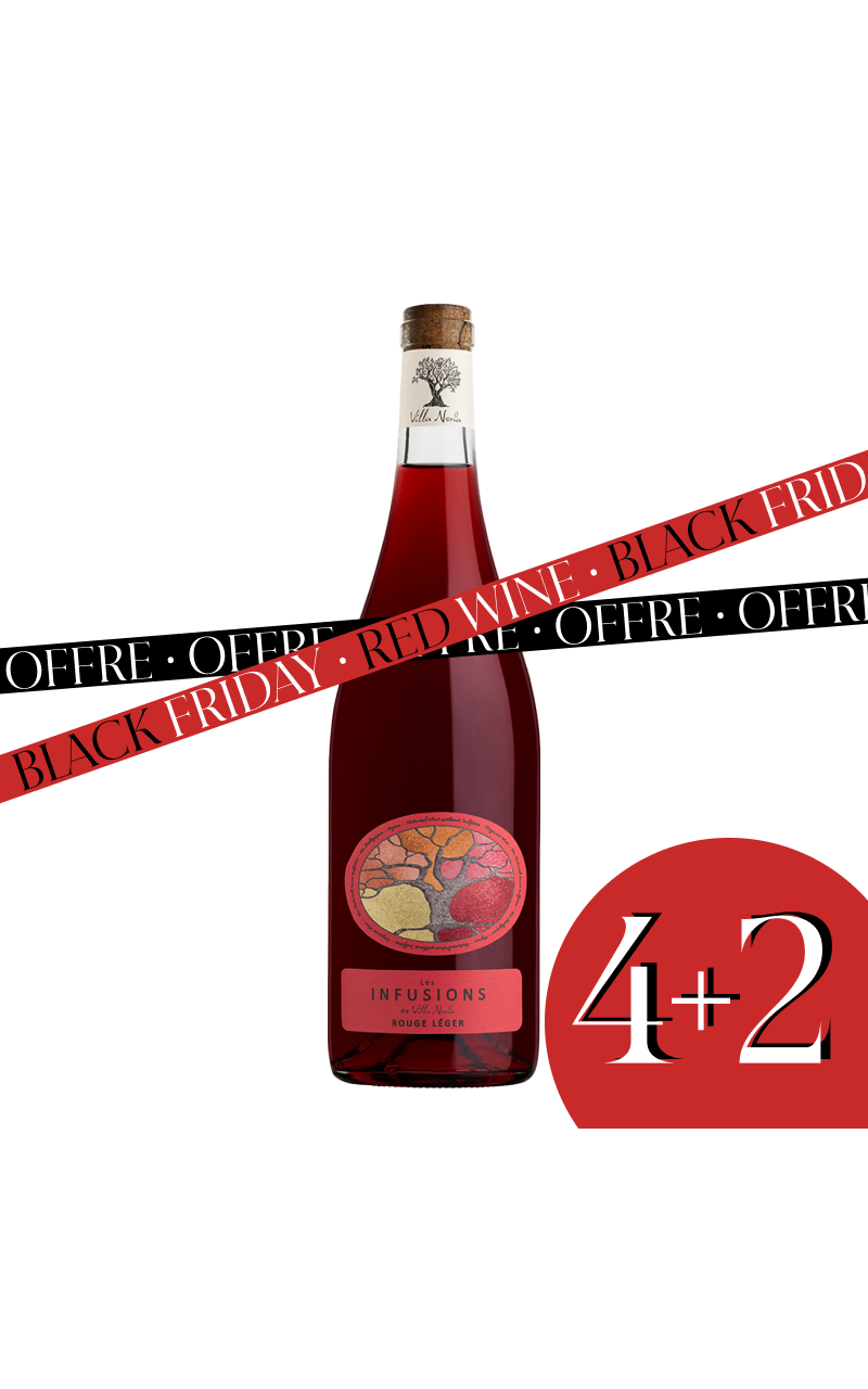 Carton de 6 Bouteilles - Les Infusions de Villa Noria - Rouge Léger (Sans Sulfites)