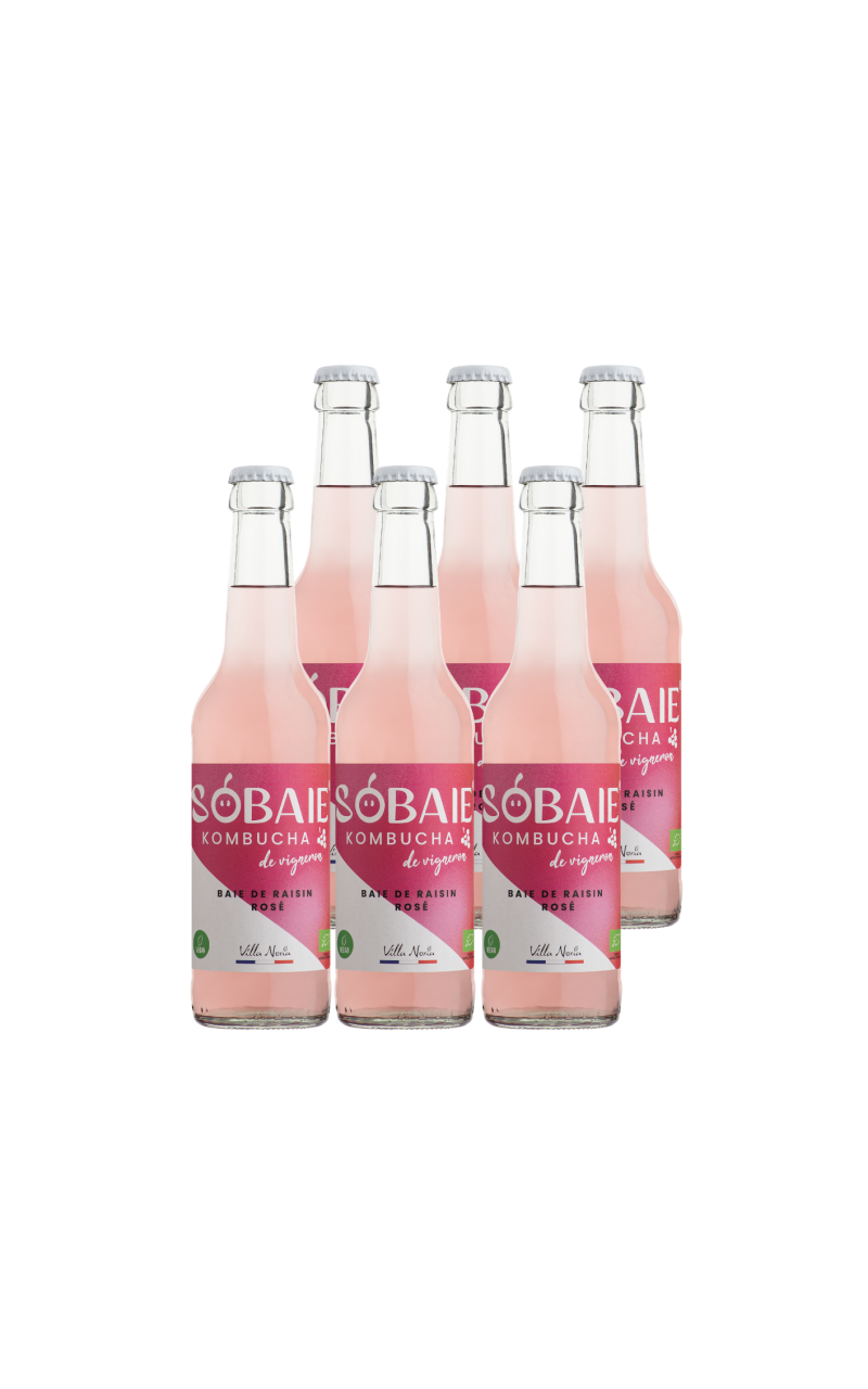 Sobaie Kombucha de Vigneron - Baie de Raisin Rosé (4 x 33 (cL)