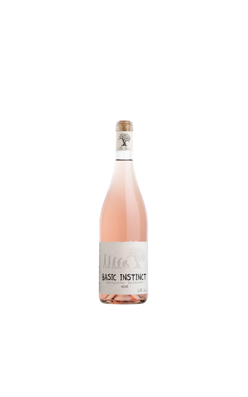 Grundinstinkt Rosé - Organic Rosé Wine Kostenlose Sulfites - IGP Land der Hérault Bessilles Kabel