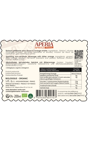 APERIA® 0% - Orange Spritz - carton de 6 bouteilles