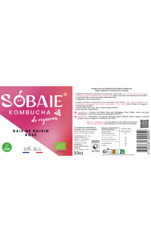 Sobaie Kombucha de Vigneron - Rosé Grape Bay (4 x 33 cl)