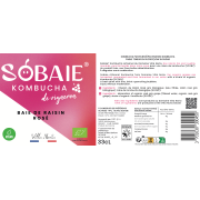 Sobaie Kombucha de Vigneron - Rosé Grape Bay (4 x 33 cl)