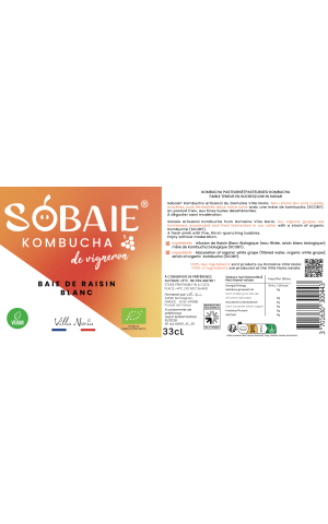 SOBAIE White - White Grape Kombucha without alcohol