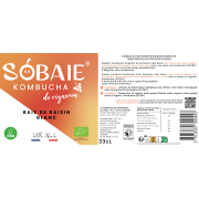 SOBAIE Blanc – Kombucha de raisin blanc sans alcool