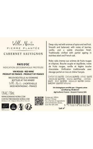 Carton de 6 - La Pierre Plantée - Cabernet Sauvignon