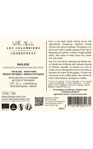 The Colombiers - Chardonnay - Domaine Villa Noria