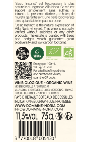 Parte inferior de 6 botellas - Instinto básico Rosé (sin sulfito)