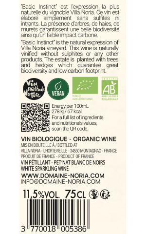 6-bottles cardboard - Basic Instinct Pet'nat 'White (sulfite-free)