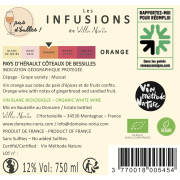 Karton von 6 Flaschen - Les Infusions Villa Noria - Orange (ohne Sulfite)