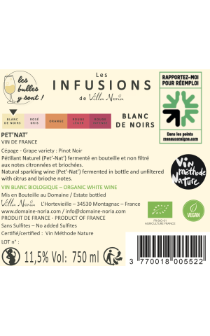 Cardboard of 6 bottles - Les Infusions from Villa Noria - Pet'nat 'black of blacks (without sulphites)