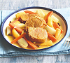 Cute pork net and candied root root vegetables