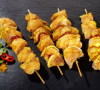 Sweet turkey skewers with sweet curry