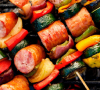 Grilled sausage & summer vegetables