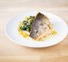 Dorade fillet with confit lemon and herbs
