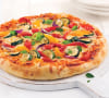 Pizza with grilled vegetables & black olives