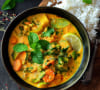 Curry doux de légumes au lait de coco