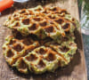 Salzwaffel mit Zucchini und Feta